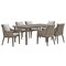Armen Living Silvana 7 Piece Gray Aluminum Outdoor Dining Set with Gray Fabric 840254332942 - alternate 1